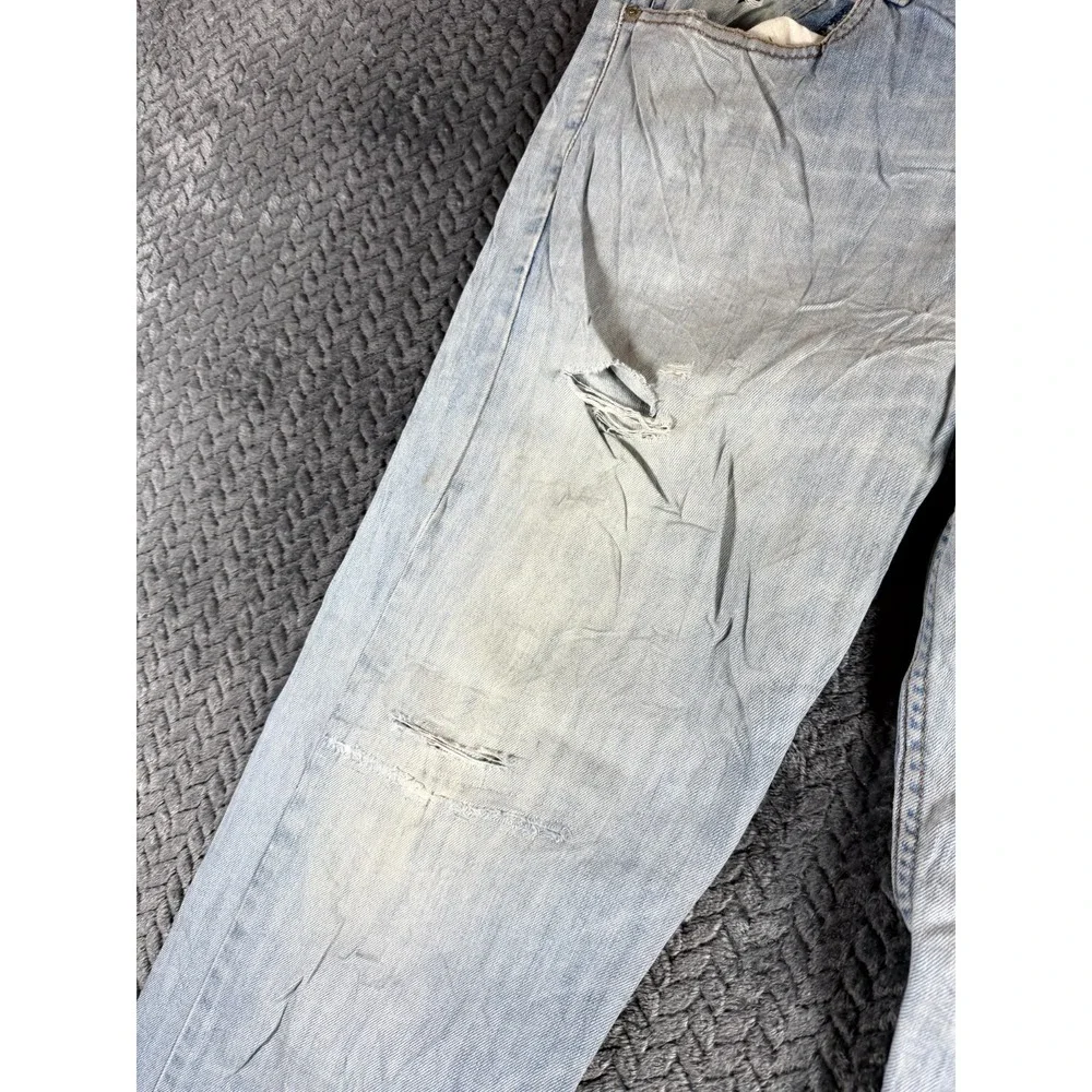 Vintage Levi's 752 Jeans Mens‎ 34x32 Blue Denim Straight Leg Stretch Distressed